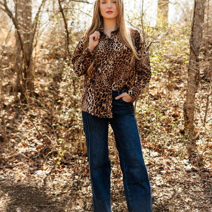 Kathryn Button-Up, Leopard