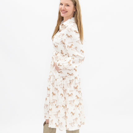 Horse Print Shirt Dress
