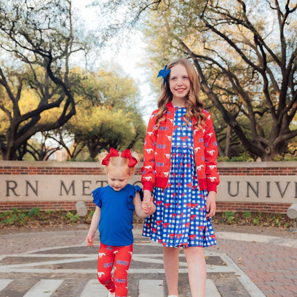SMU Red Mustang Satin Jacket