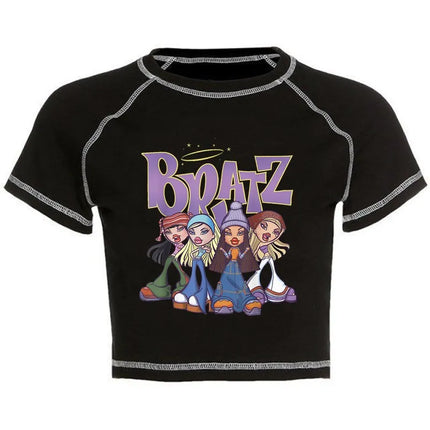 Women's Y2K Gothic Cartoon Print T-Shirt