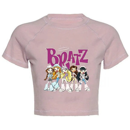 Women's Y2K Gothic Cartoon Print T-Shirt