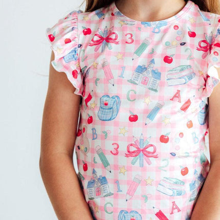 School Days S/S Ruffle Tee