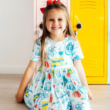 School Rules S/S Pocket Twirl Dress