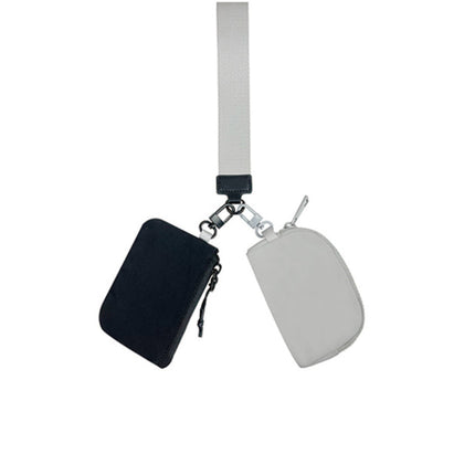 Clippable Dual Pouch Wristlet Wallet