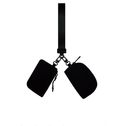 Clippable Dual Pouch Wristlet Wallet