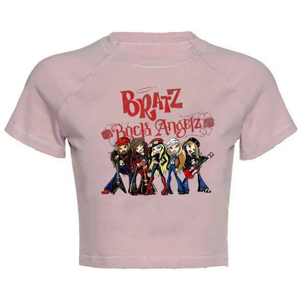 Women's Y2K Gothic Cartoon Print T-Shirt