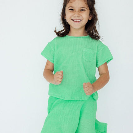 SALE Seafoam Green Scrunchy Pocket Tee
