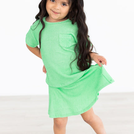 SALE Seafoam Green Scrunchy Twirl Skort
