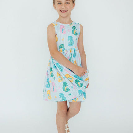 Seahorse Swirl Tank Twirl Dress