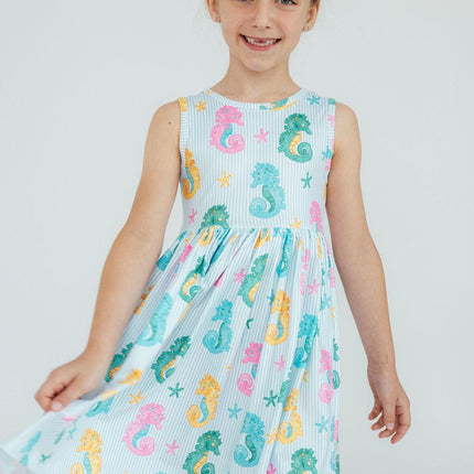 Seahorse Swirl Tank Twirl Dress