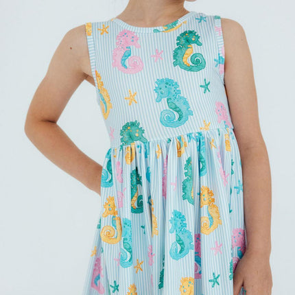 Seahorse Swirl Tank Twirl Dress