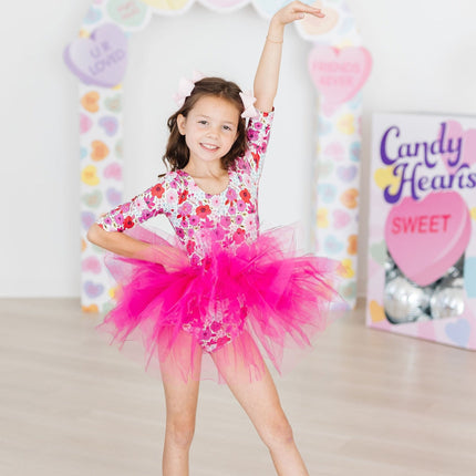 SALE Secret Garden 3/4 Sleeve Tutu Leotard