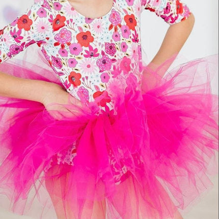 SALE Secret Garden 3/4 Sleeve Tutu Leotard