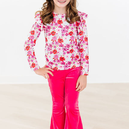 Secret Garden L/S Ruffle Tee