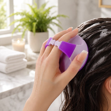 Shampoo Scalp Scrubber Brush Silicone Shower Massager for Hair Care