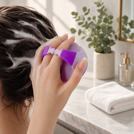 Shampoo Scalp Scrubber Brush Silicone Shower Massager for Hair Care