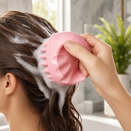 Shampoo Scalp Scrubber Brush Silicone Shower Massager for Hair Care