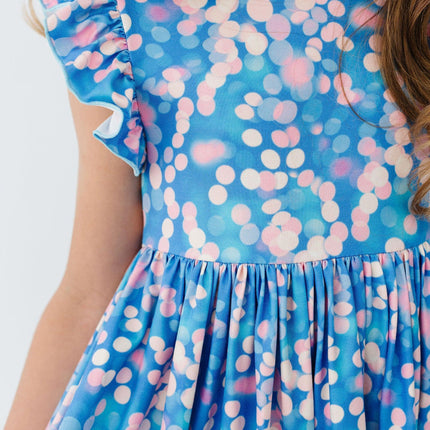 Shimmer & Shine Flutter Sleeve Twirl Dress