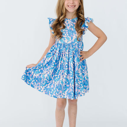 Shimmer & Shine Flutter Sleeve Twirl Dress