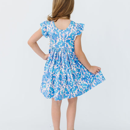 Shimmer & Shine Flutter Sleeve Twirl Dress