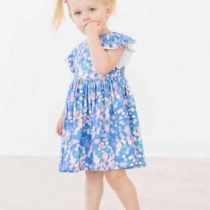 Shimmer & Shine Flutter Sleeve Twirl Dress