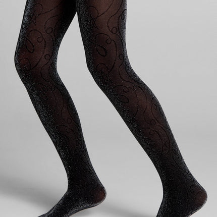 Conte Shiny 60 Den - Dense Fantasy Tights for Girls with lurex and a fancy pattern - 4yr. 6yr. 8yr. 10yr. 12yr. (21С-109СП)