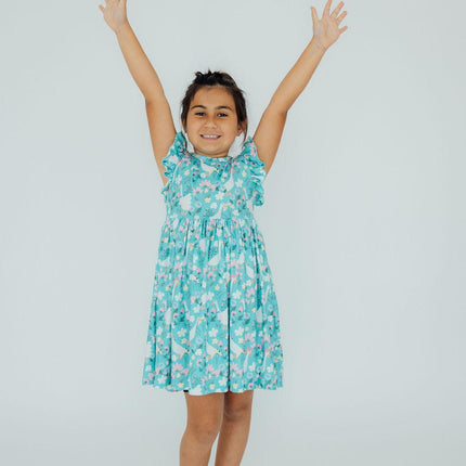 Silly Goose Flutter Sleeve Twirl Dress