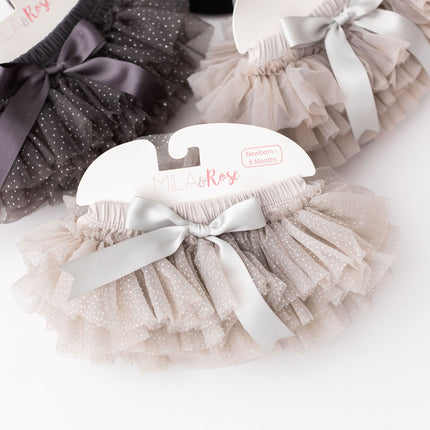 SALE Silver Glitter Ruffle Tutu Bloomer