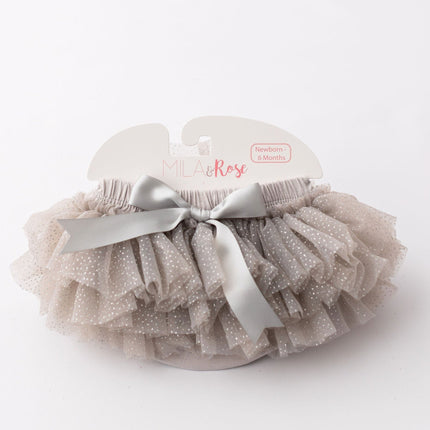SALE Silver Glitter Ruffle Tutu Bloomer