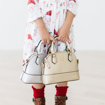 SALE Silver Metallic Girl's Crossbody Purse