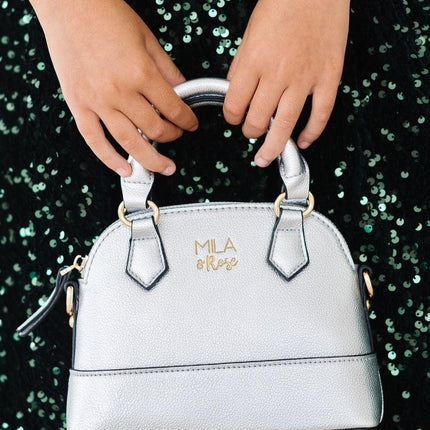 SALE Silver Metallic Girl's Crossbody Purse