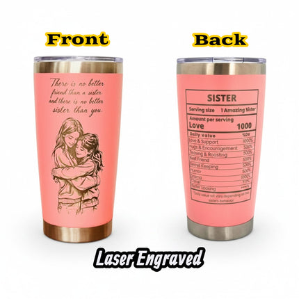 Funny Sister Travel Mug 20oz Vacuum Insulated Tumbler Flask