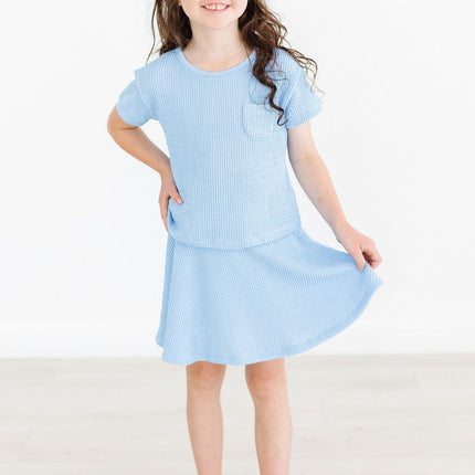 SALE Sky Blue Scrunchy Twirl Skort