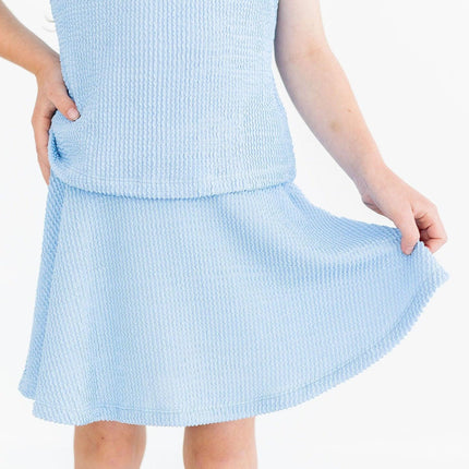 SALE Sky Blue Scrunchy Twirl Skort