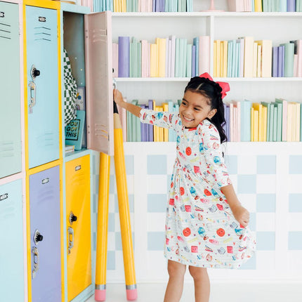 Smarty Pants 3/4 Sleeve Pocket Twirl Dress