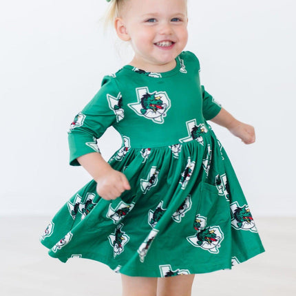 Southlake Carroll Dragons 3/4 Sleeve Pocket Twirl Dress