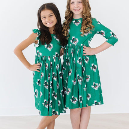 Southlake Carroll Dragons 3/4 Sleeve Pocket Twirl Dress