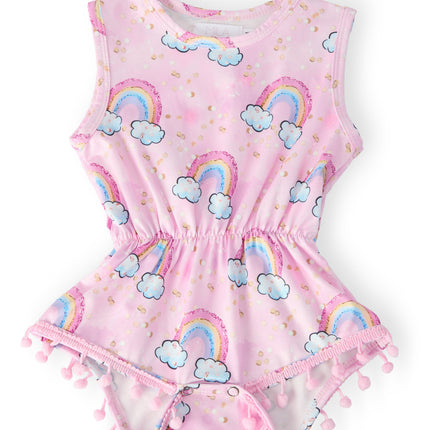 Sparkling Rainbows Pom Pom Romper