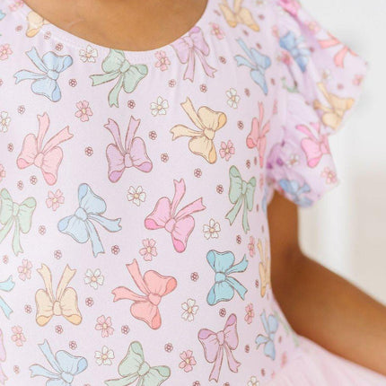 Springtime Bows S/S Twirl Leotard