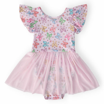 Springtime Bows S/S Twirl Leotard