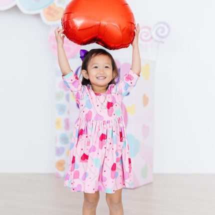 Sucker for You 3/4 Sleeve Pocket Twirl Dress