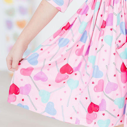 Sucker for You 3/4 Sleeve Pocket Twirl Dress