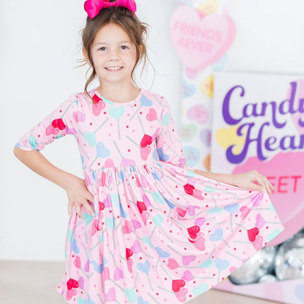Sucker for You 3/4 Sleeve Pocket Twirl Dress