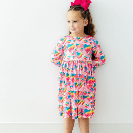 Sugar & Spice 3/4 Sleeve Pocket Twirl Dress