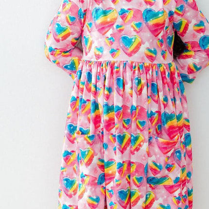 Sugar & Spice 3/4 Sleeve Pocket Twirl Dress