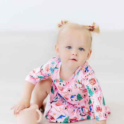 Sugarplum Fairy 3/4 Sleeve Twirl Bodysuit
