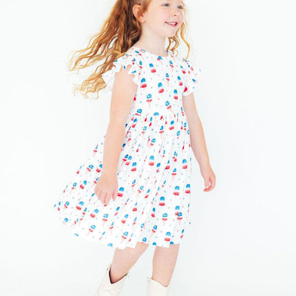 Summer Sweets Flutter Sleeve Twirl Dress