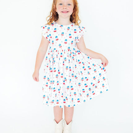 Summer Sweets Flutter Sleeve Twirl Dress