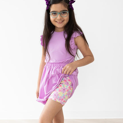 Summer Watercolor Twirl Shorts