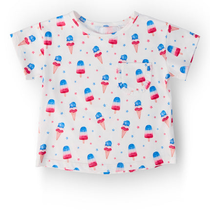 Summer Sweets Ruffle Pocket Tee